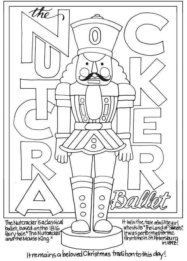 Printable nutcracker coloring pages pdf