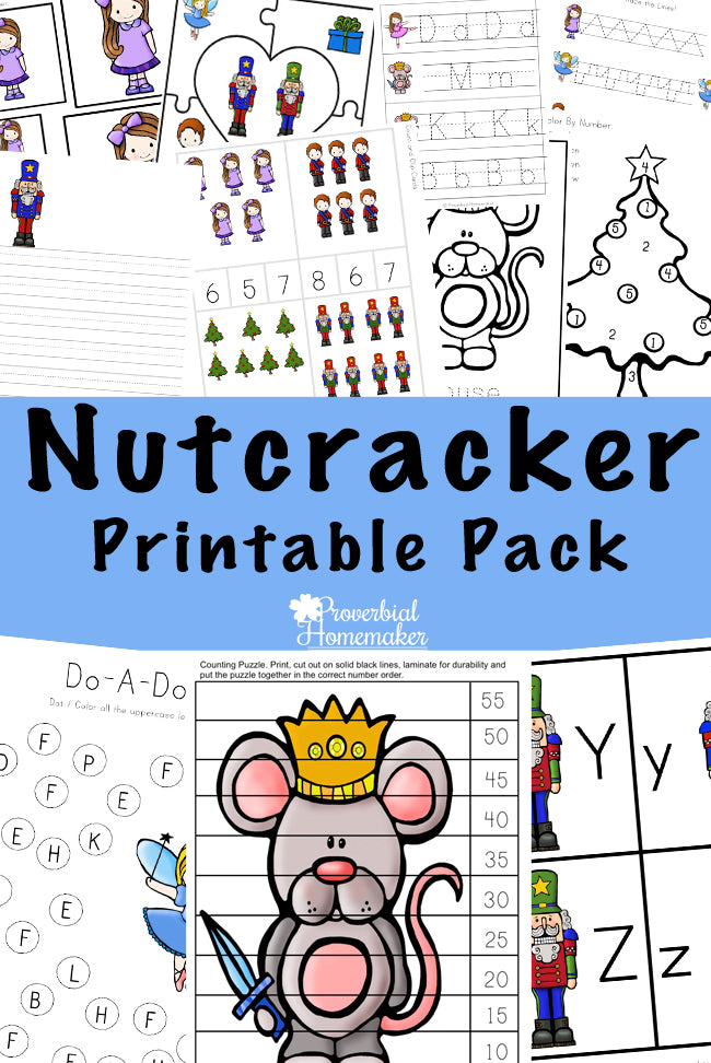 Nutcracker printable pack â proverbial homemaker