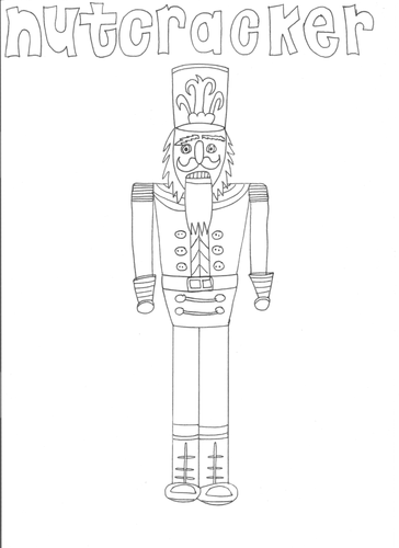 Nutcracker colouring page christmas teaching resources