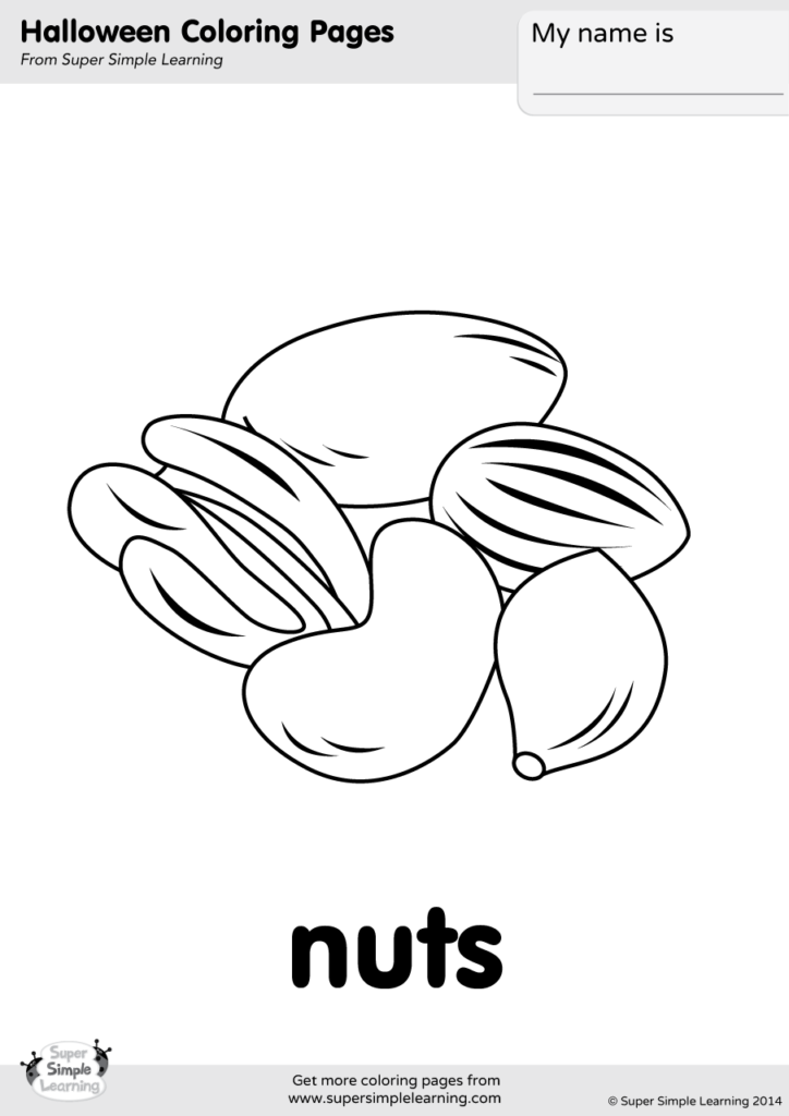 Nuts coloring page