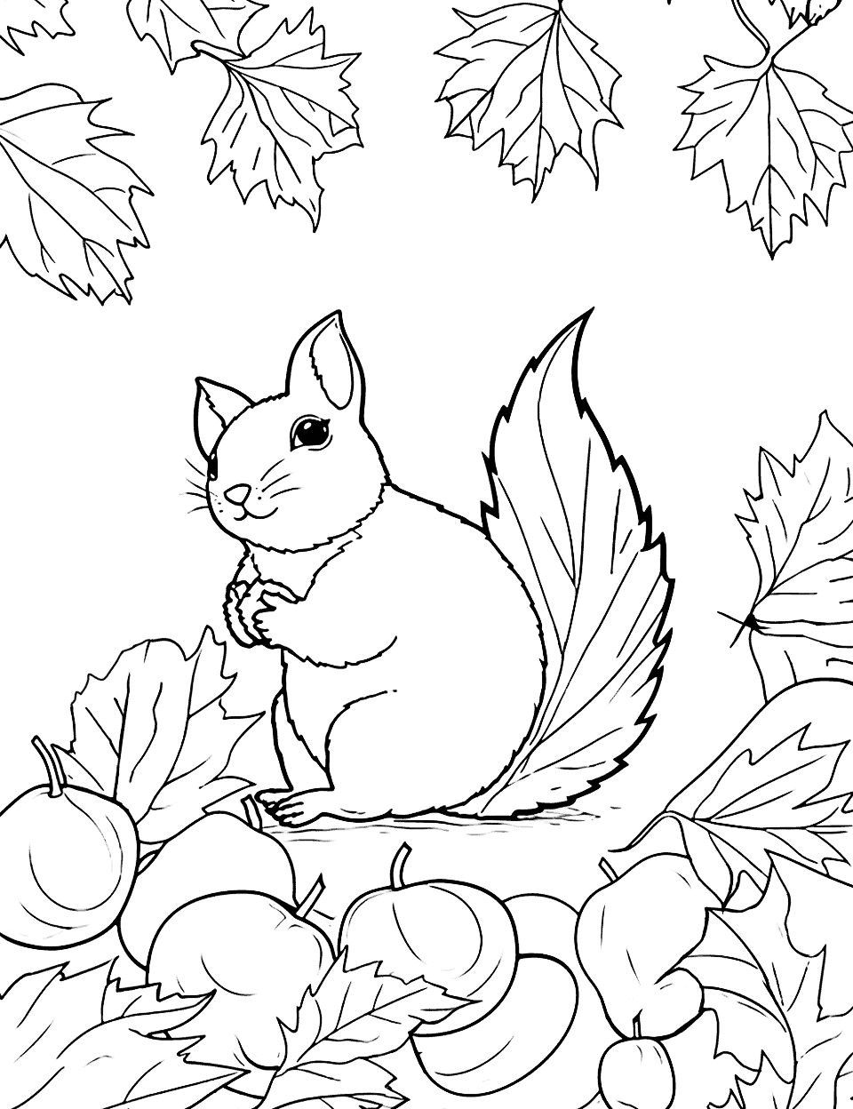 Fall coloring pages free printable sheets