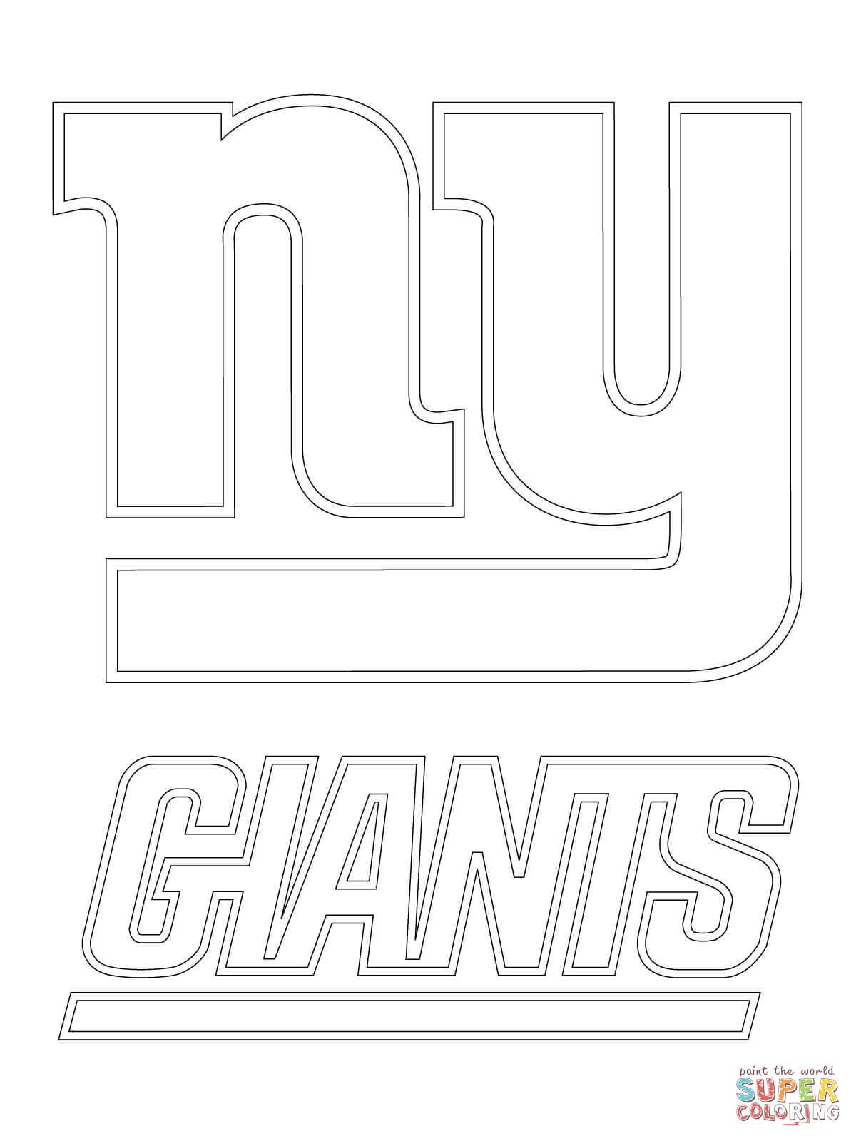 New york giants logo super coloring new york giants logo football coloring pages new york giants