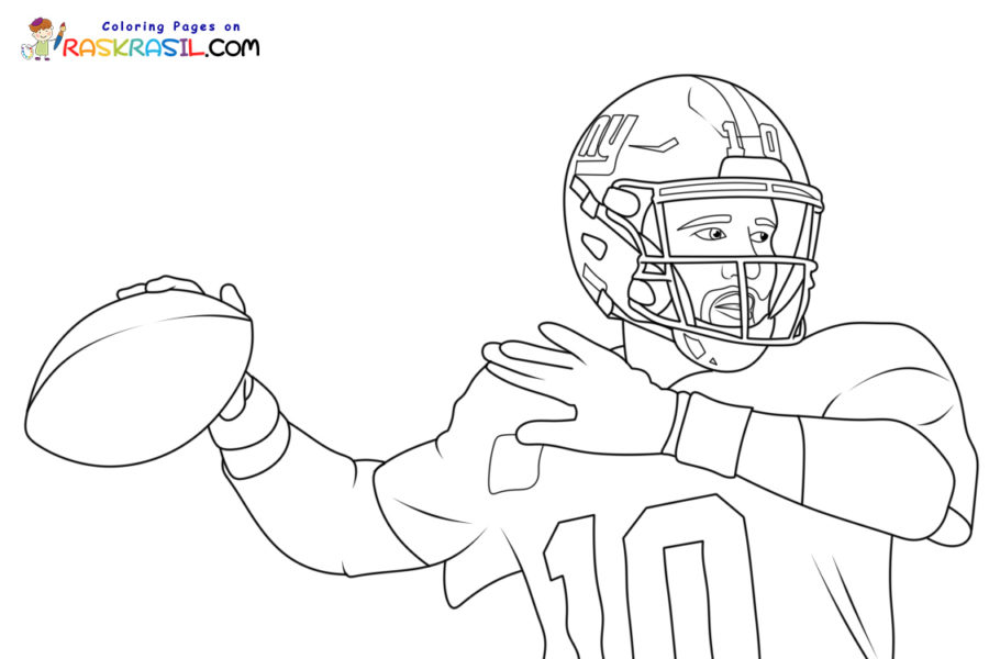 Eli manning coloring pages