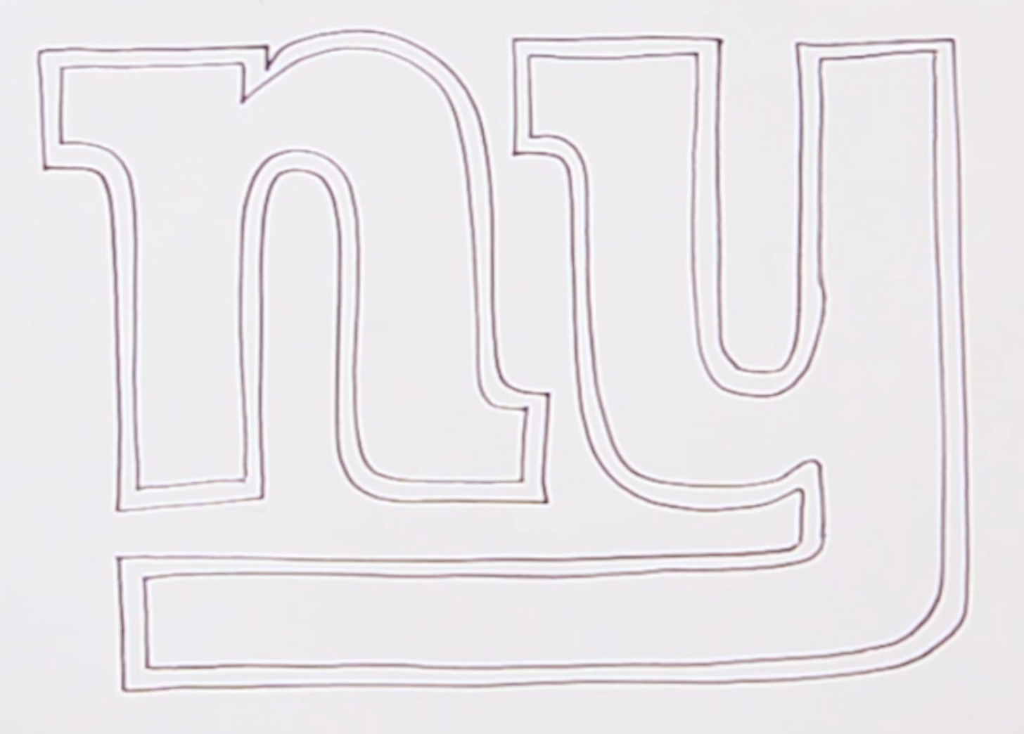 How to draw ny giants logo nfl team