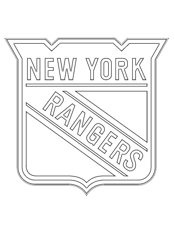 New york rangers coloring page