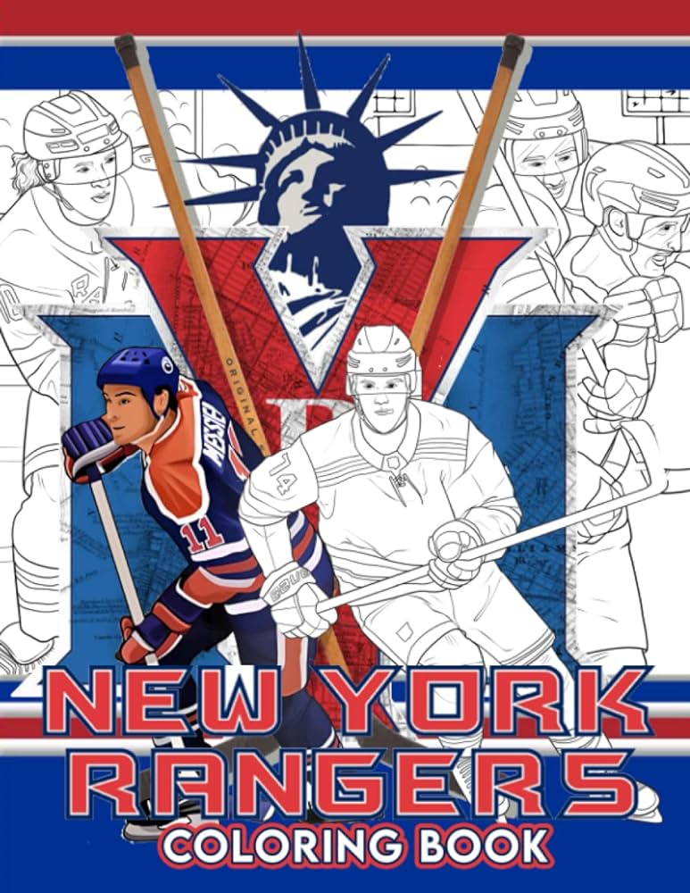 Ny rangers coloring book high quality hand