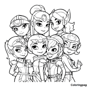 Rainbow rangers coloring pages printable for free download