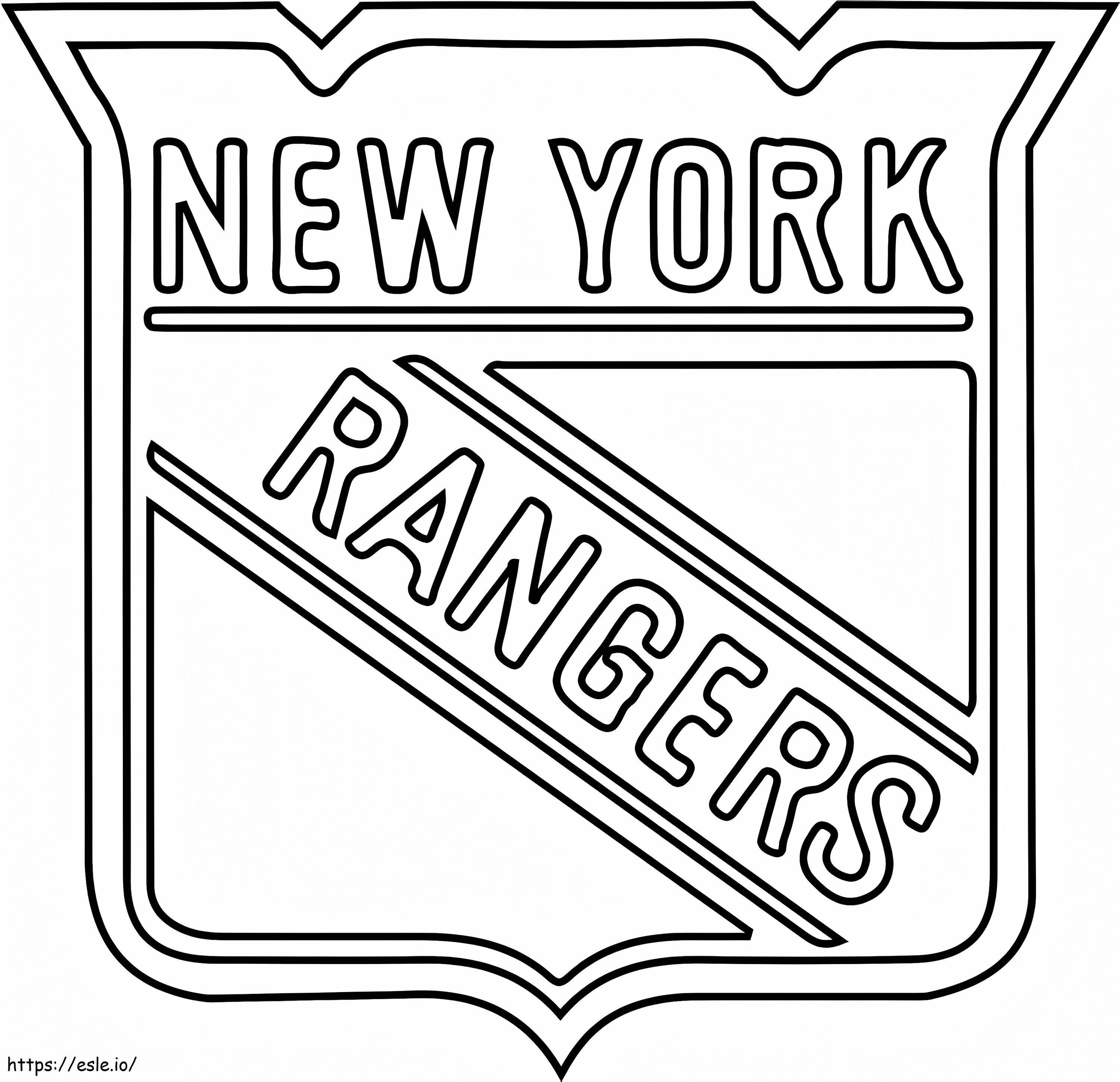 New york rangers logo coloring page