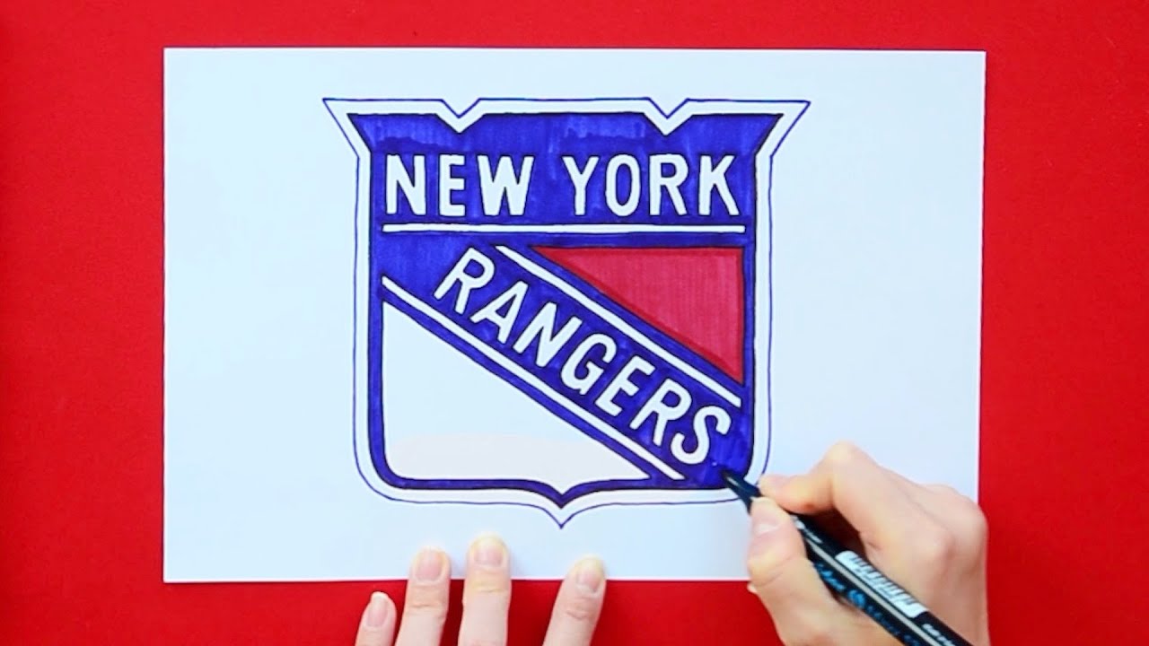 How to draw the new york rangers logo nhl tea