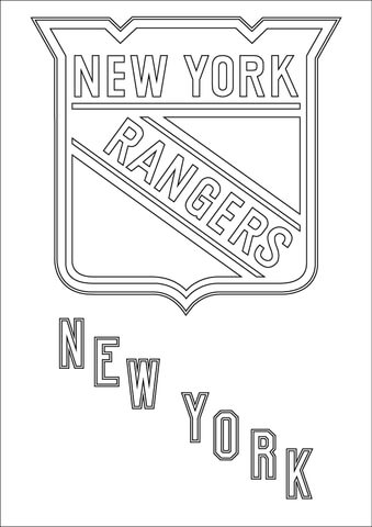 New york rangers logo coloring page free printable coloring pages