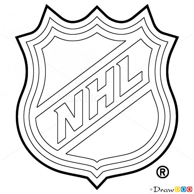 How to draw nhl logo hockey logos