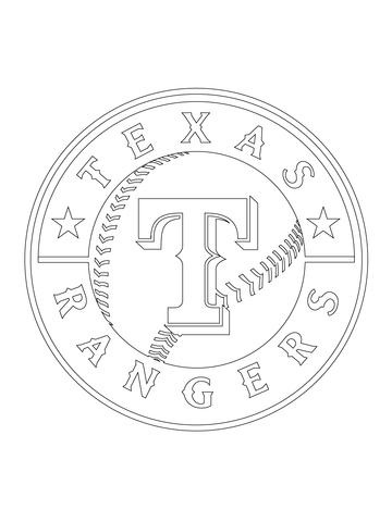 Texas rangers logo coloring page free printable coloring pages