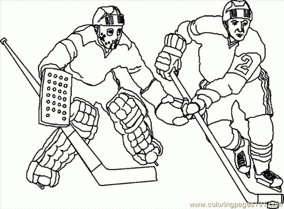 Free printable hockey coloring pages