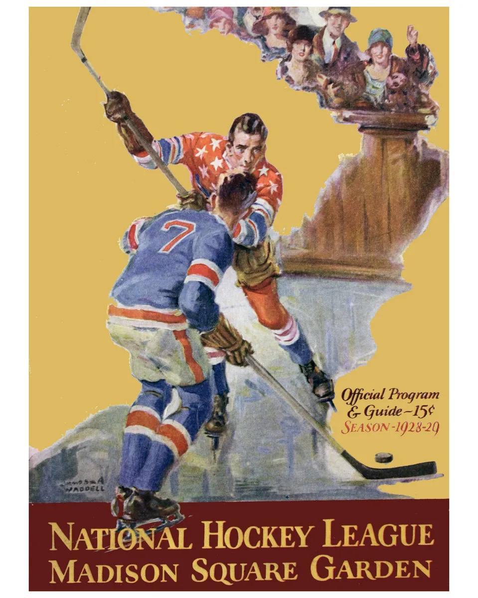 Ny rangers vs ny americans game program ver