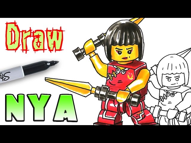 How to draw ninjago nya