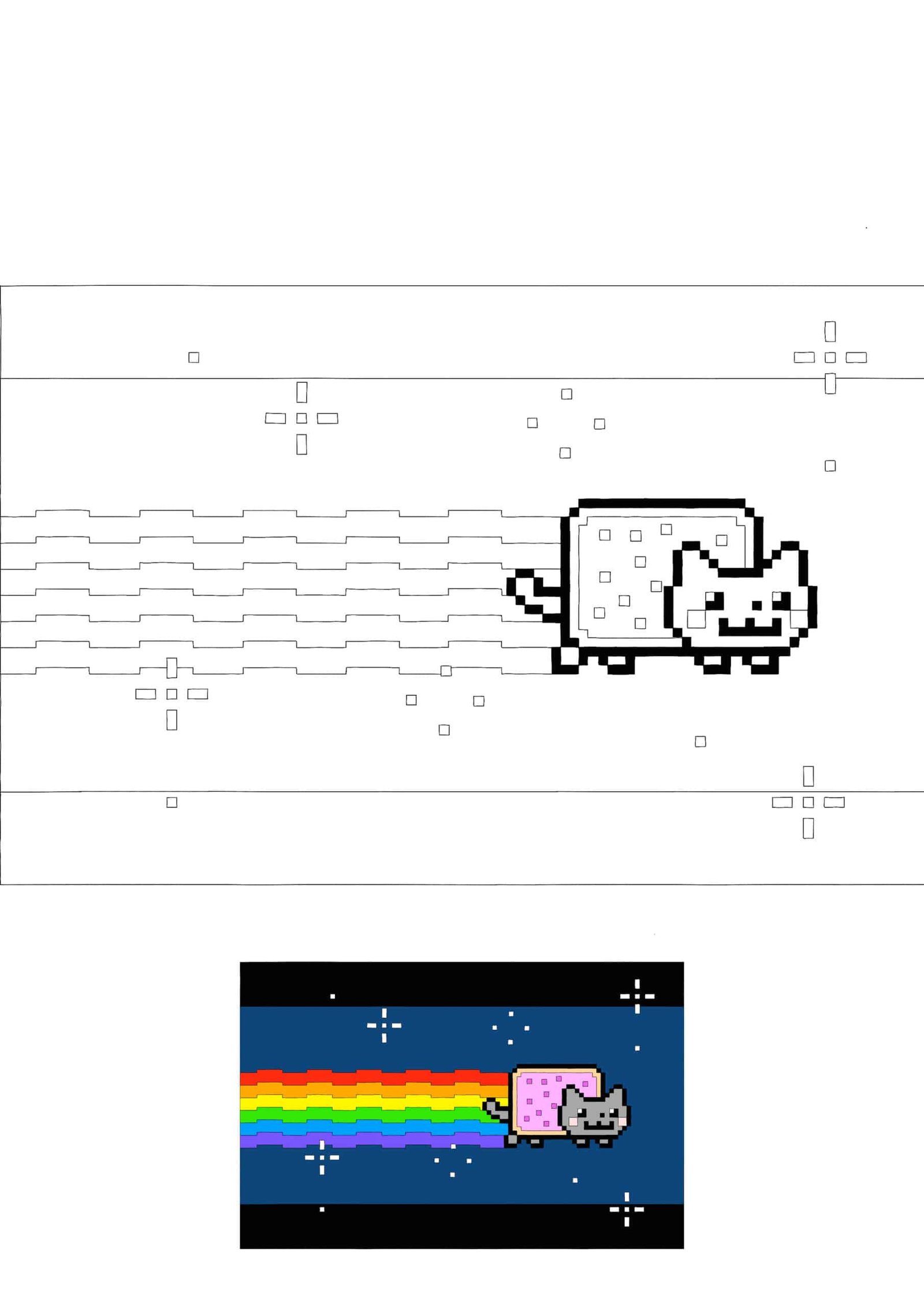 Nyan cat coloring pages