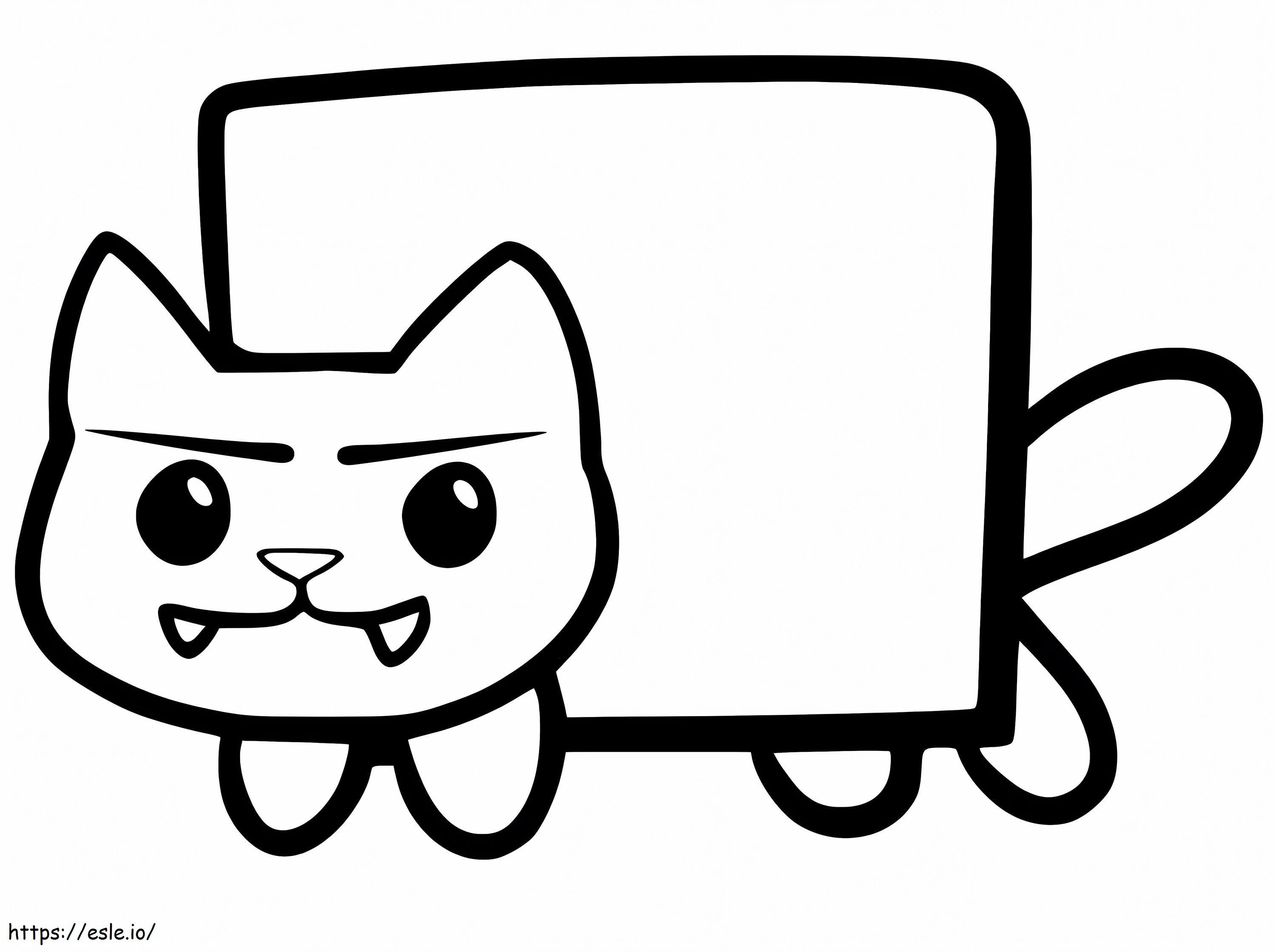 Evil nyan cat coloring page