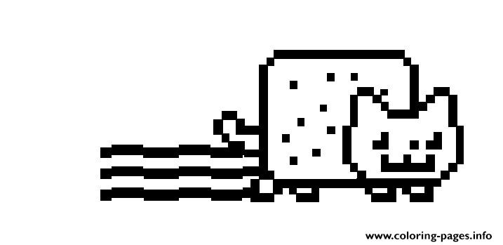 Nyan cat original coloring page printable