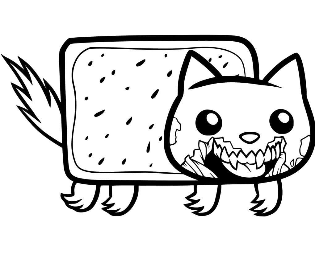 Nyan cat coloring pages free printable coloring pages