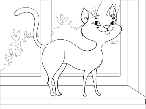 Black cat coloring page free printable coloring pages