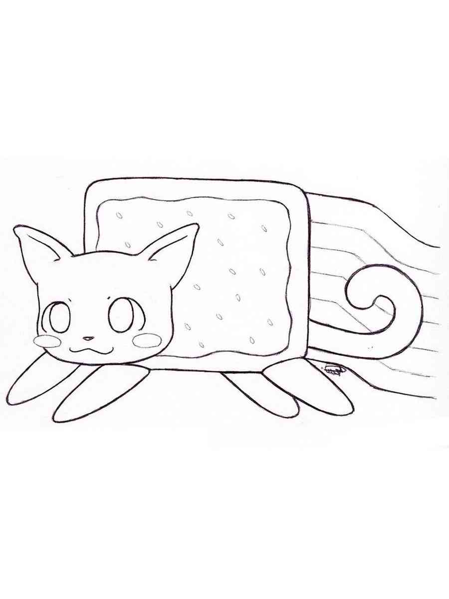 Nyan cat coloring page