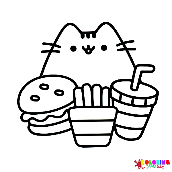 Pusheen coloring pages