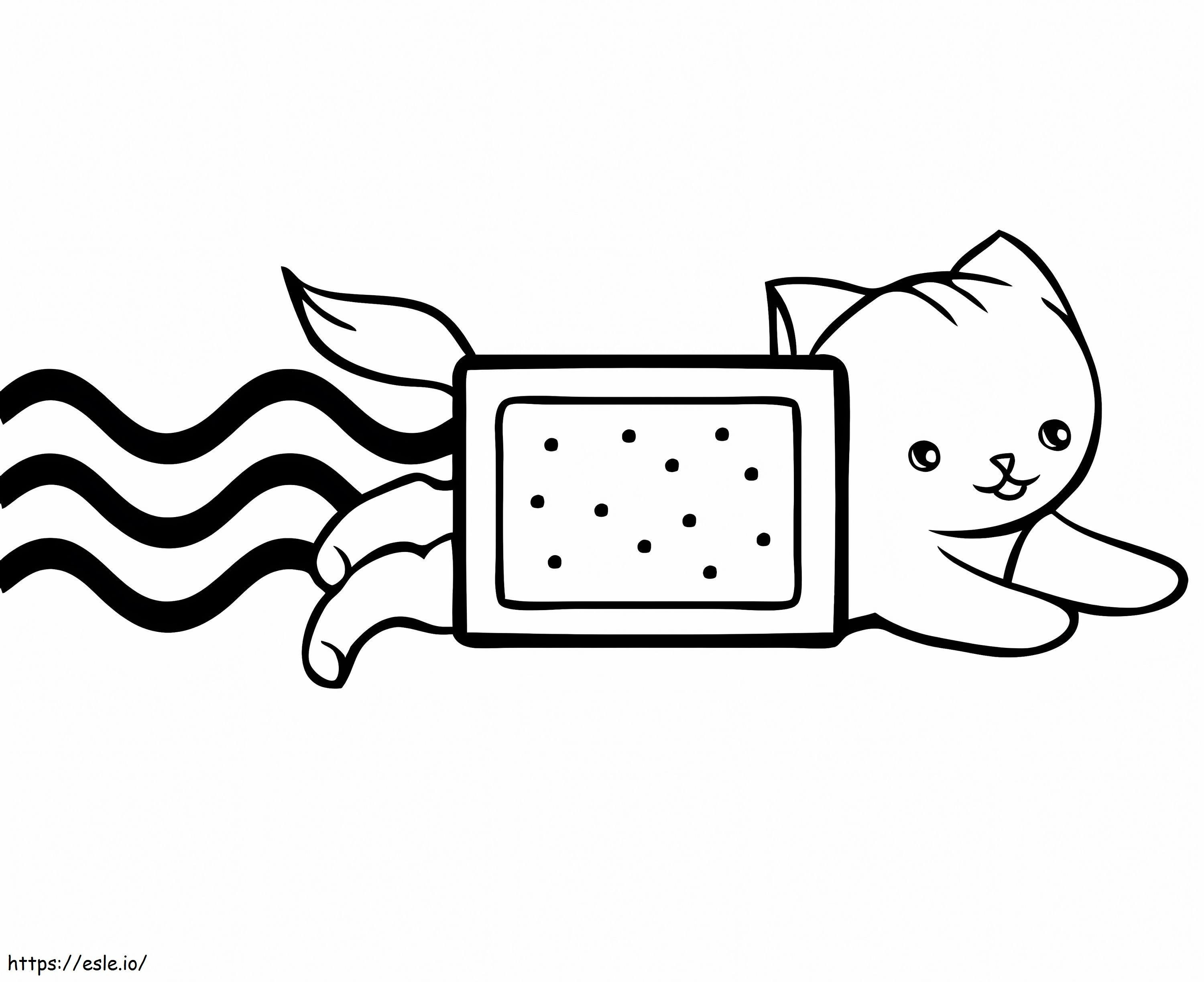 Printable nyan cat coloring page