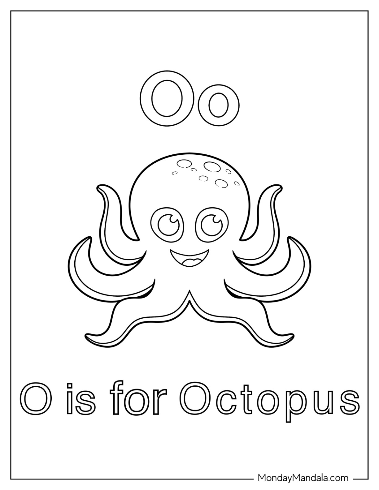 Octopus coloring pages free pdf printables