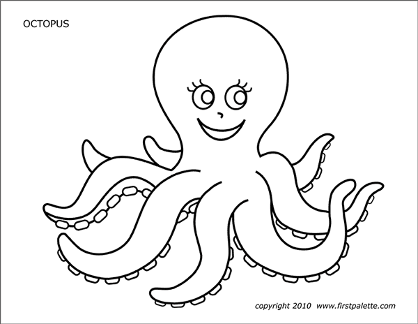 Octopus free printable templates coloring pages