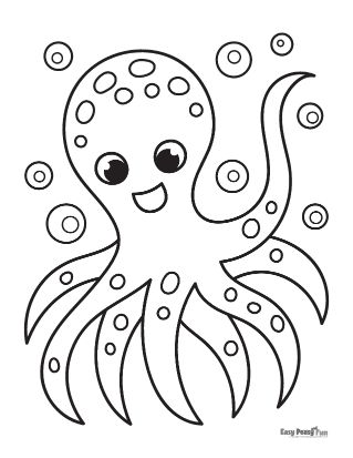 Octopus coloring pages