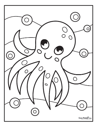 Octopus coloring pages