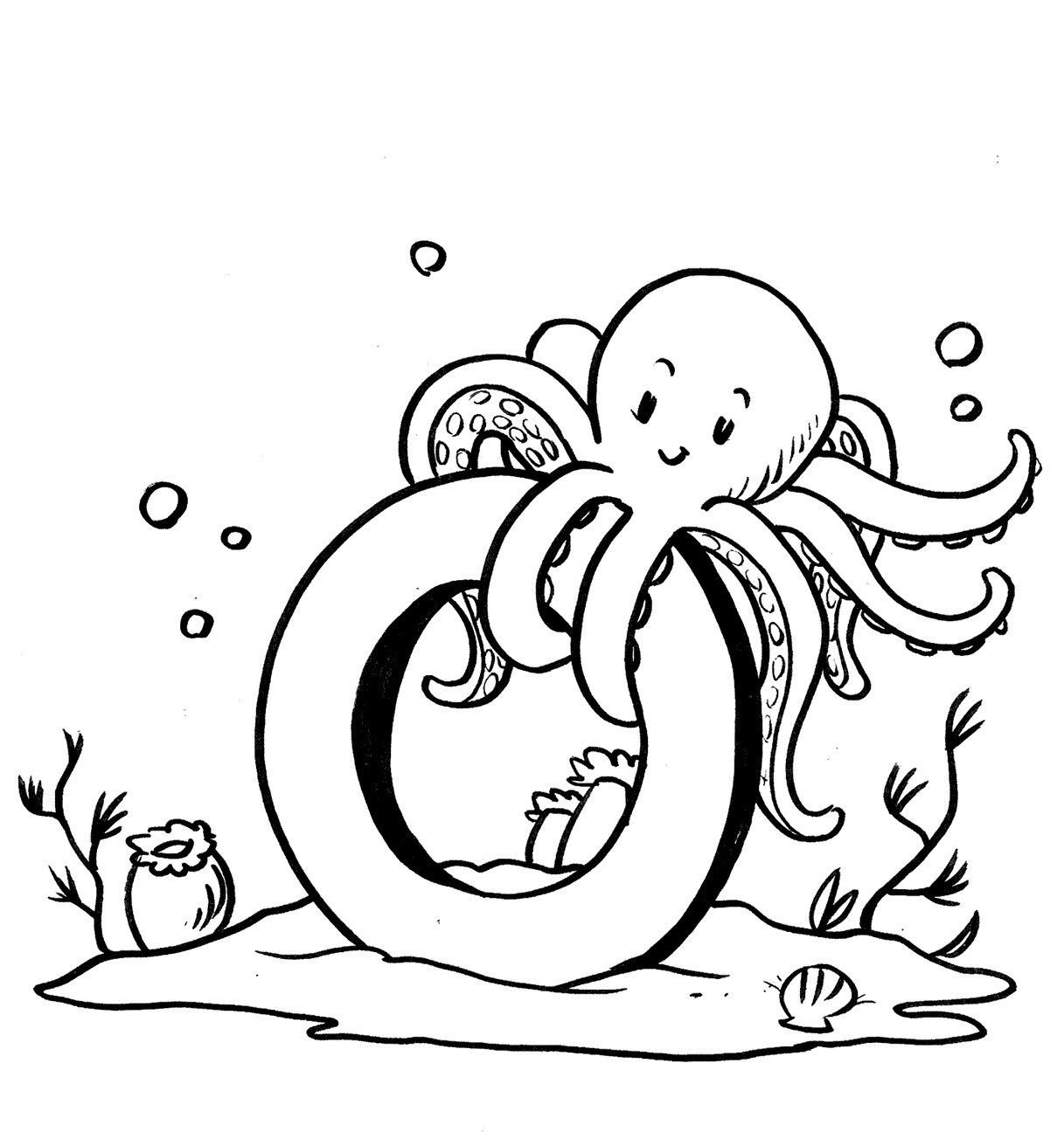 Free printable octopus coloring pages for kids