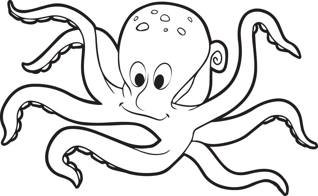 Printable octopus coloring page for kids â