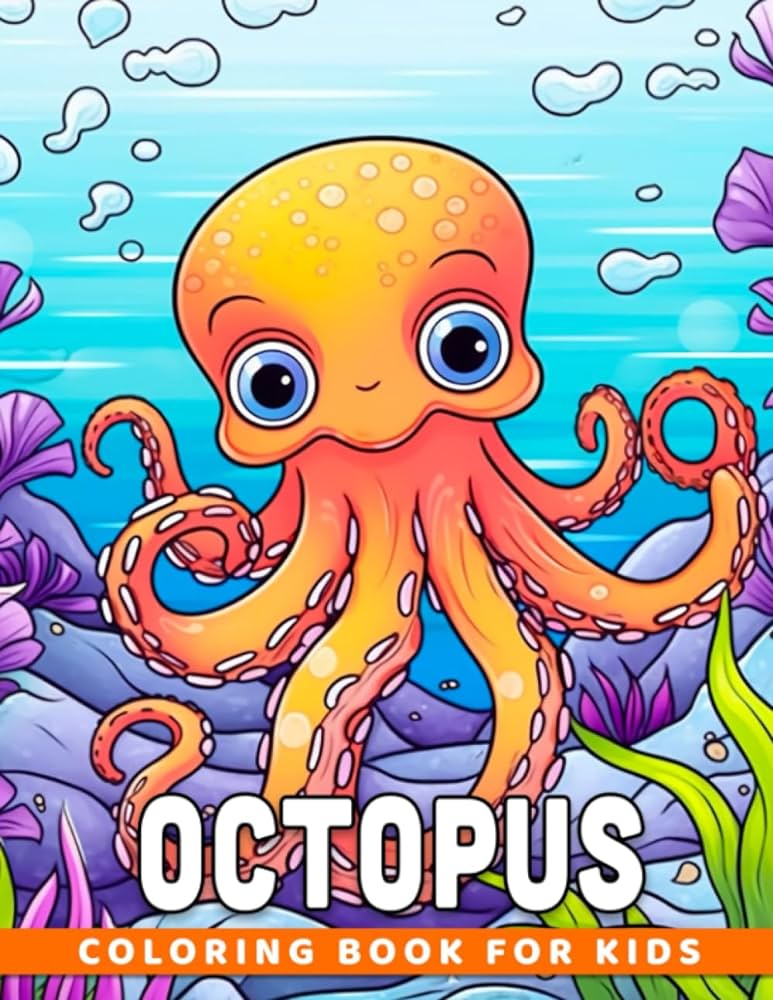 Octopus coloring book for kids octopus