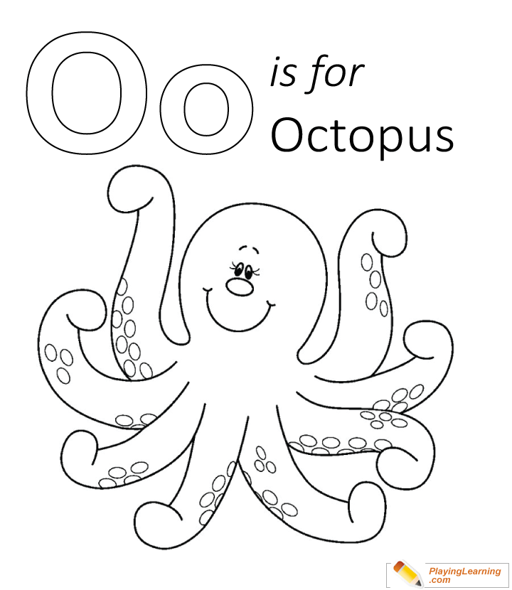 O is for octopus coloring page free o is for octopus coloring page