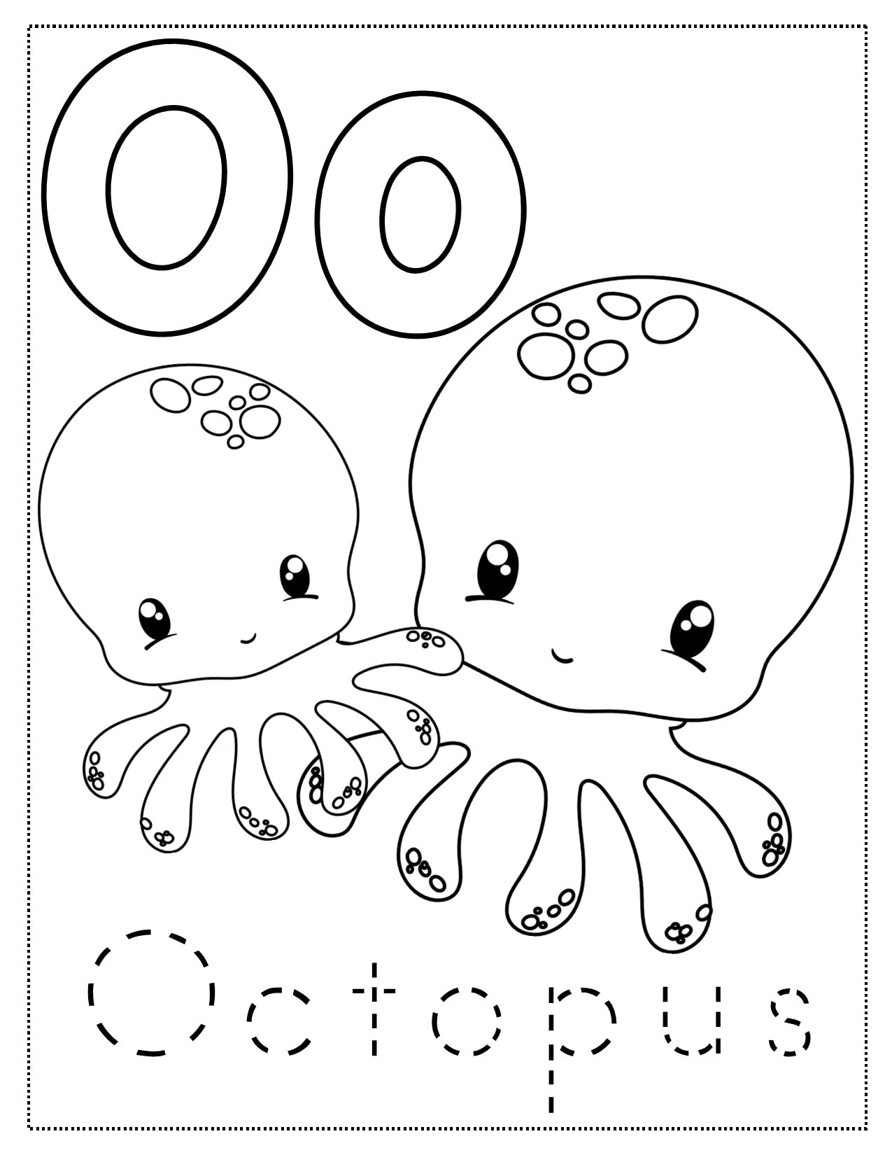 O is for owl craft coloring page