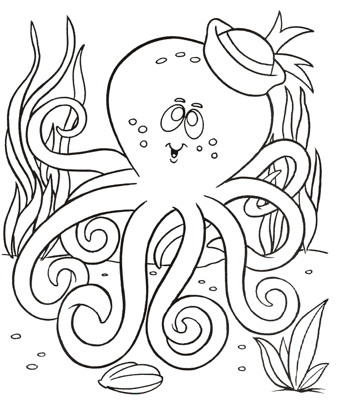 Octopus coloring page