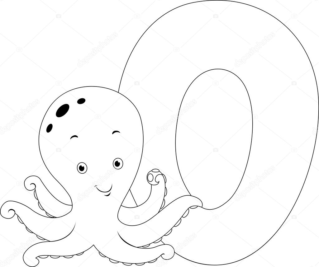 Coloring page octopus stock illustration by lenmdp