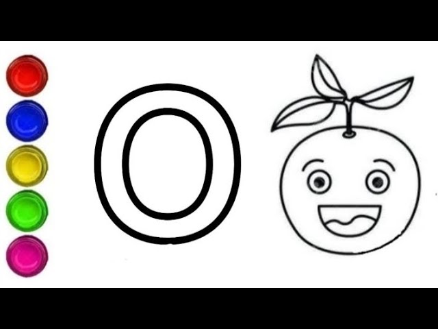 Alphabet o colouring videohow to draw and coloring on okidsvideo drawing orange ofororange