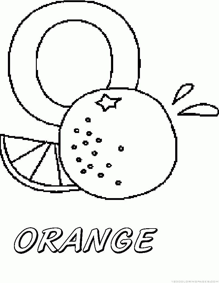 Orange coloring pages