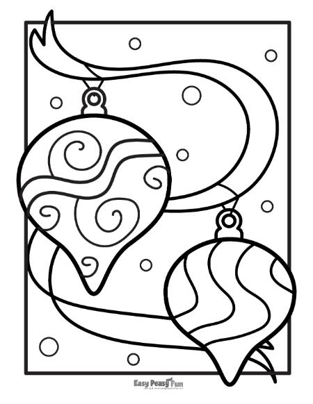 Free printable christmas ornaments coloring pages