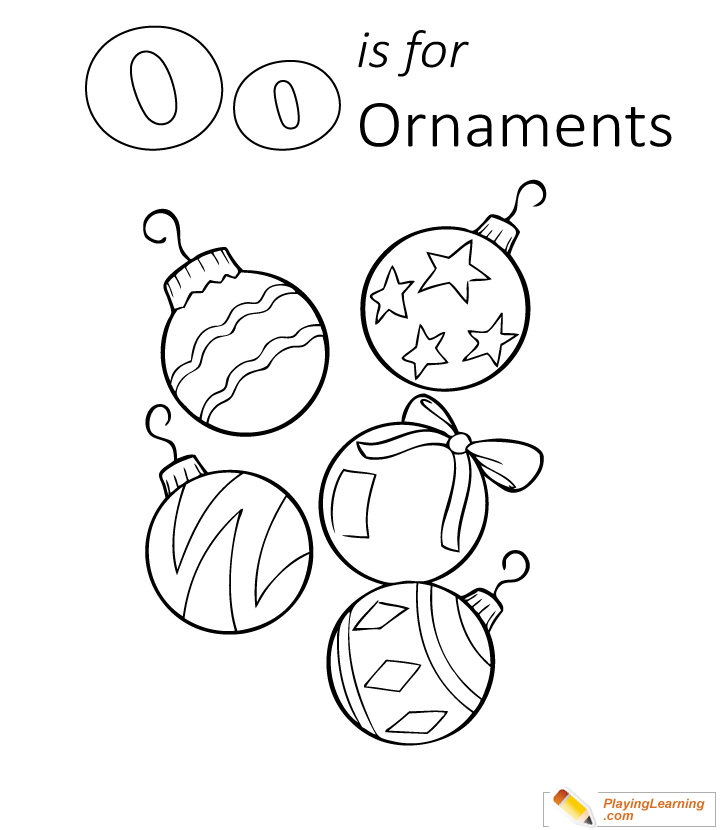 O is for ornaments coloring page free o is for ornaments coloring page