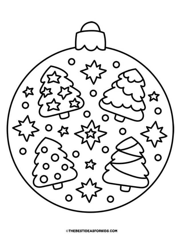 Ornament coloring pages free printables