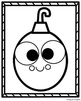 Christmas ornament coloring pages