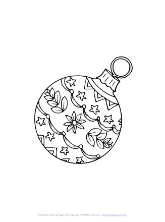 Ornament coloring page all kids network