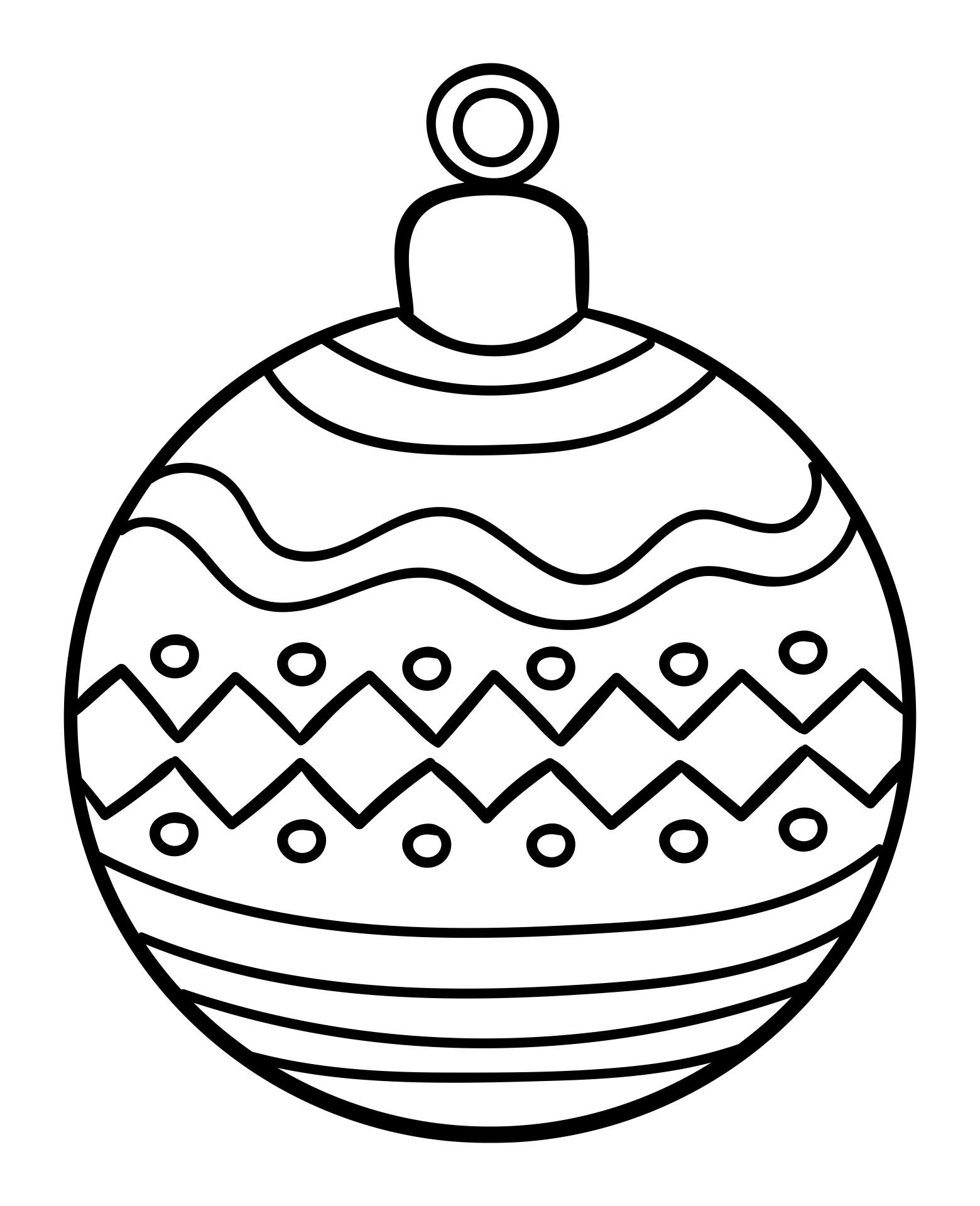 Christmas balls coloring pages printable for free download