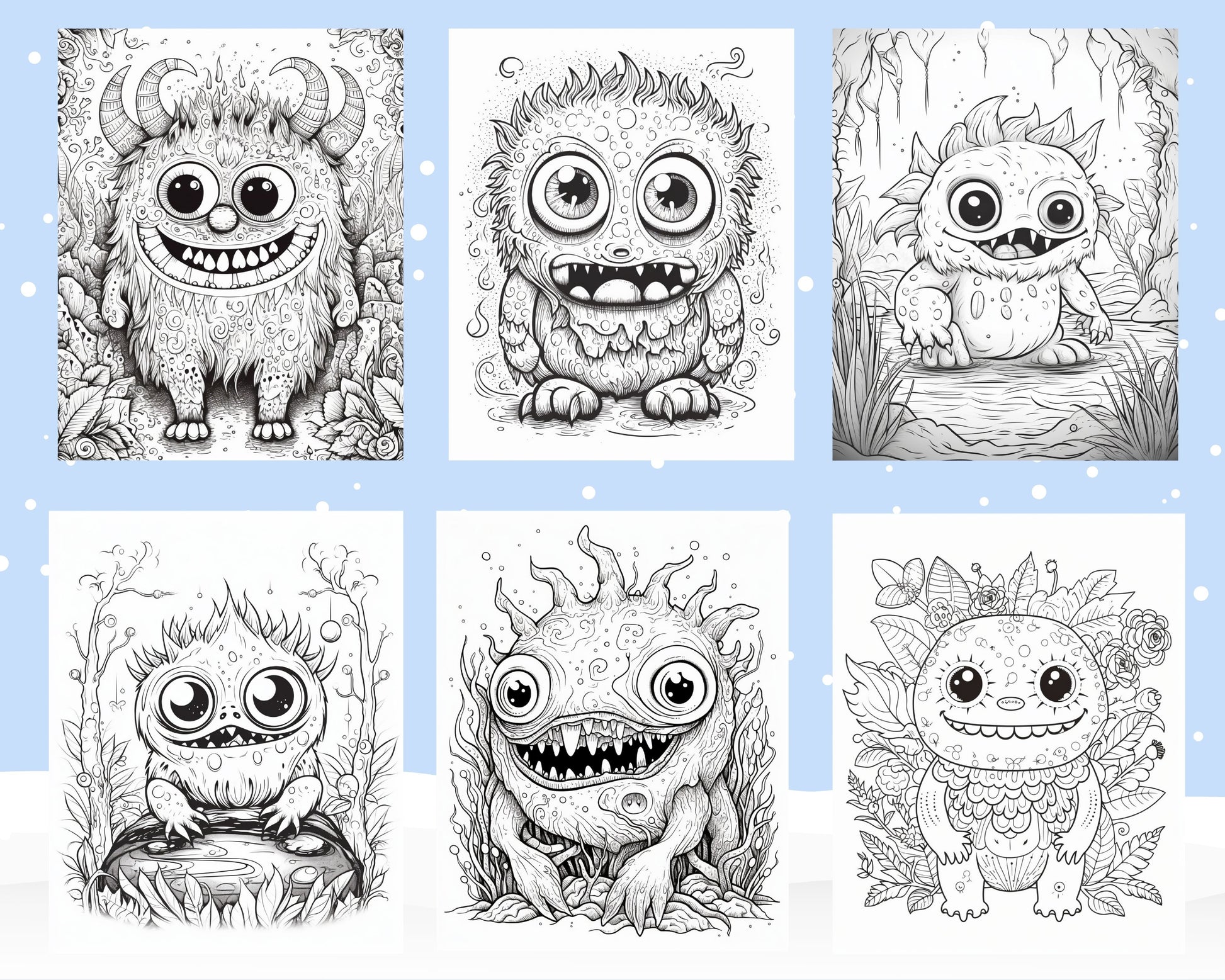 Adorable monster printable coloring pages for kids printable pdf f â coloring