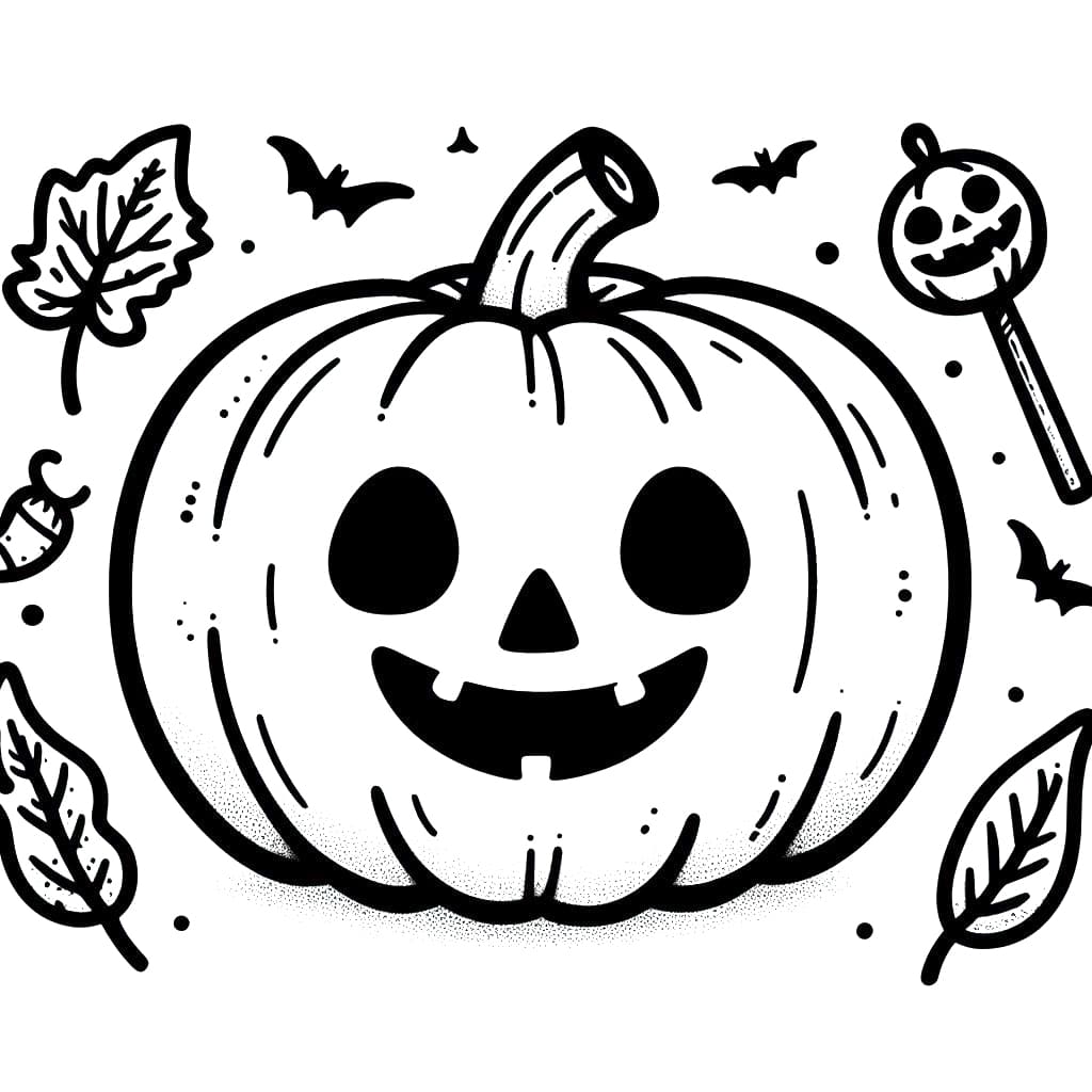 Printable jack o lantern coloring page