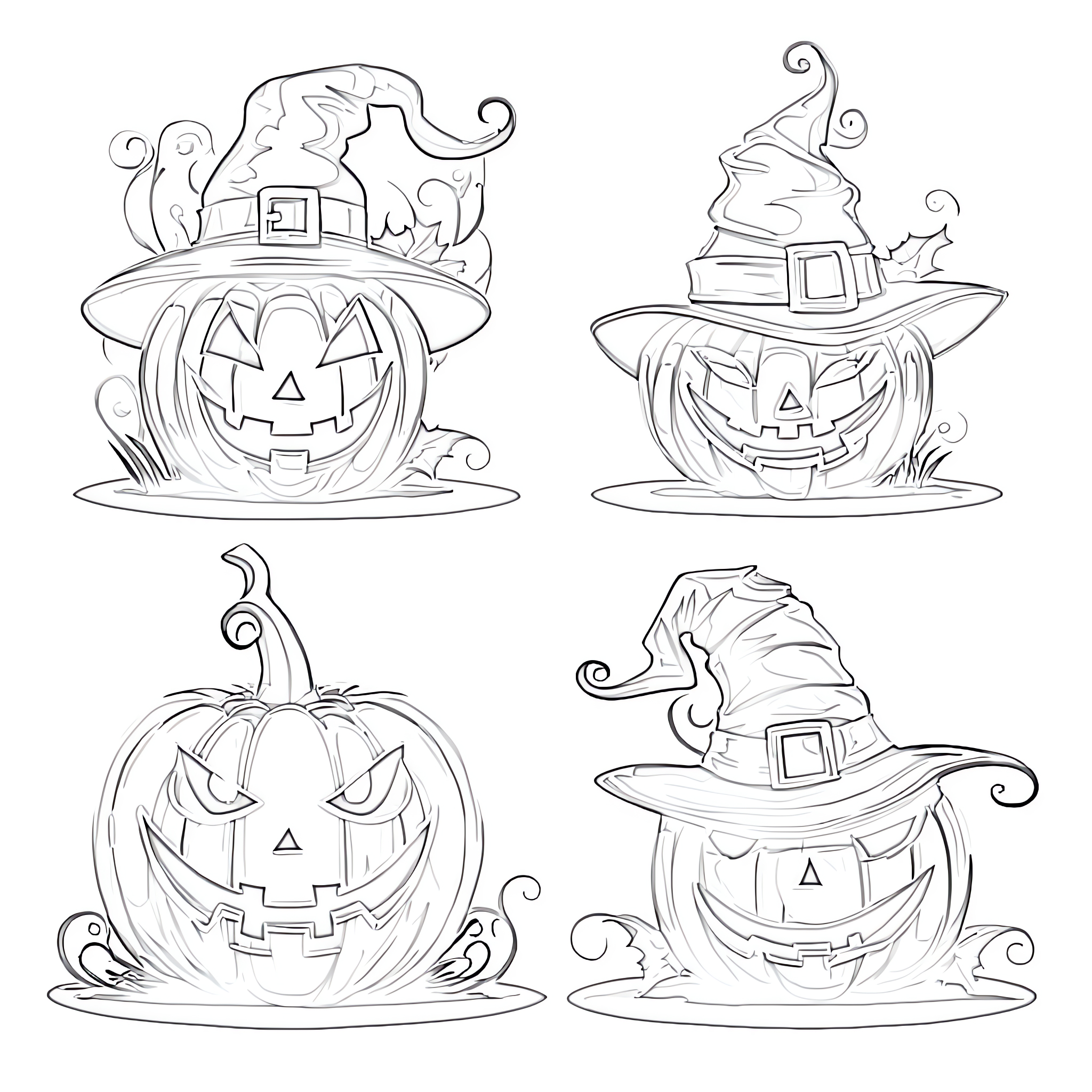 Jack o lantern coloring page