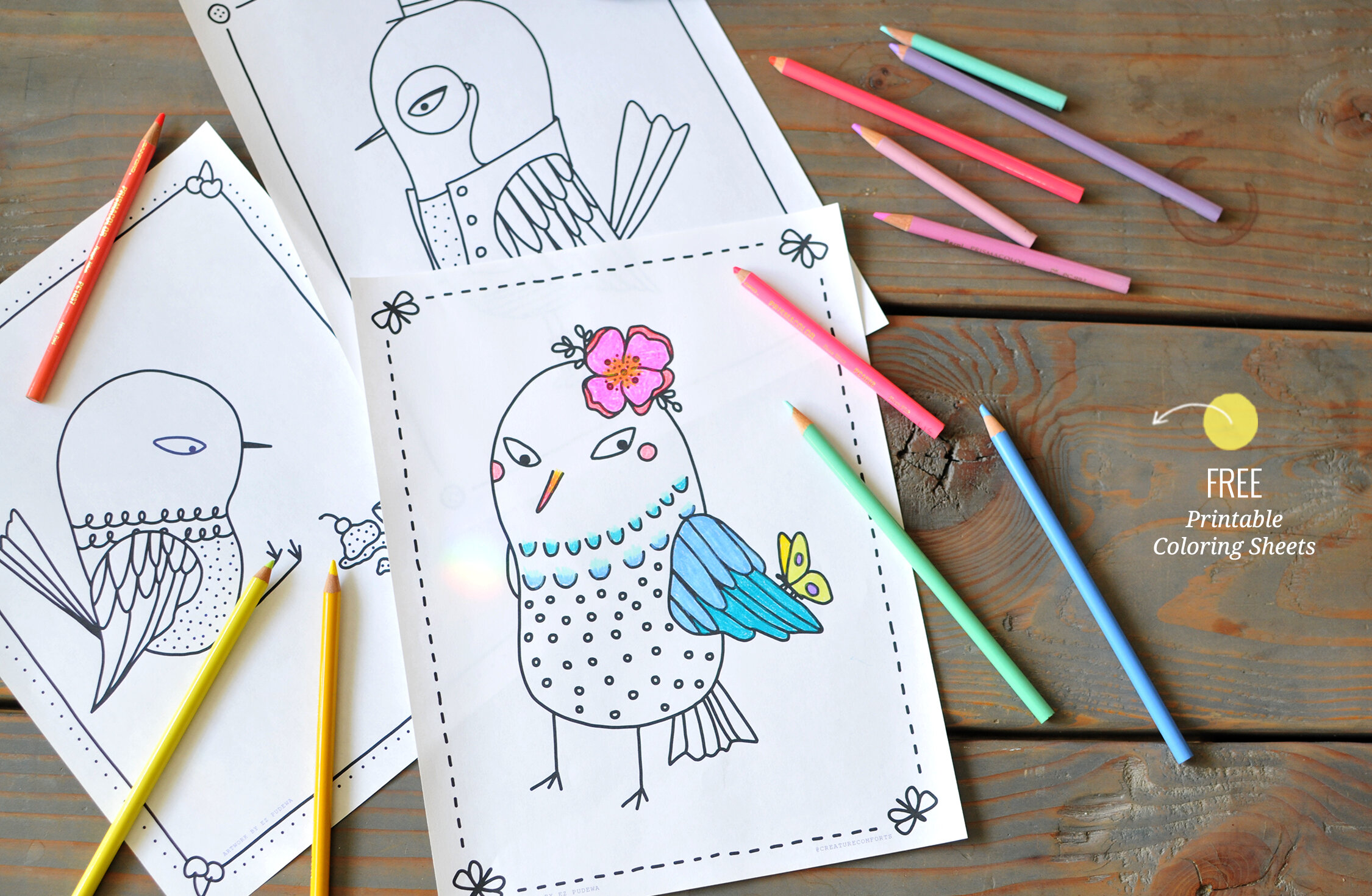 Free coloring sheets printables roundup â creature forts